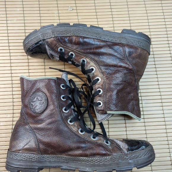 Converse Brown and Black High-Top Sneakers - Picture 8 of 10